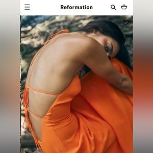 Reformation Tova Dress in Citrus | Size 6